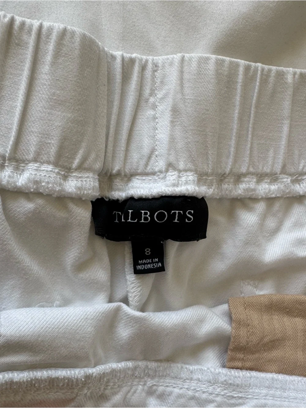 Talbots Men's White Drawstring Cotton Hybrid Shorts